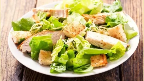 Chicken Caesar Salad Nachos