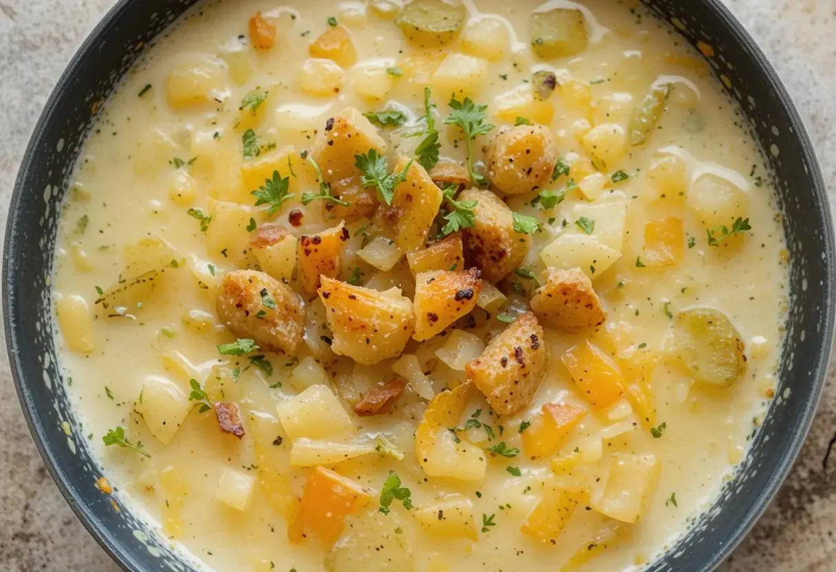 4-Ingredient Potato Soup with Frozen Hash Browns