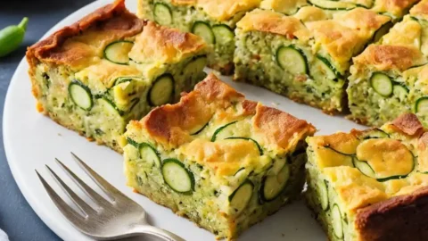 Healthy zucchini slice