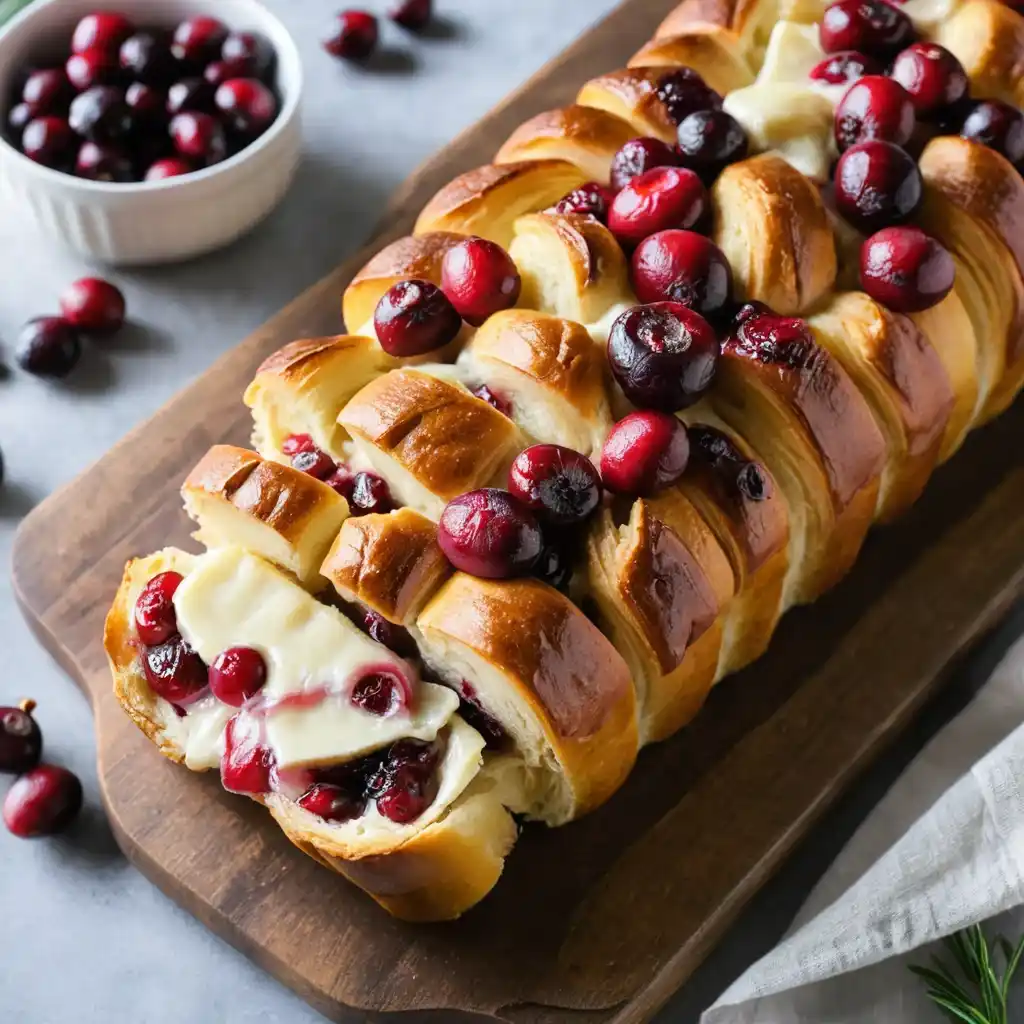 Cranberry Brie Pull Apart Bread