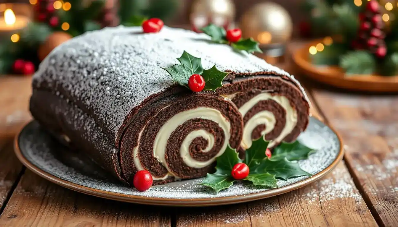 Yule Log Cake