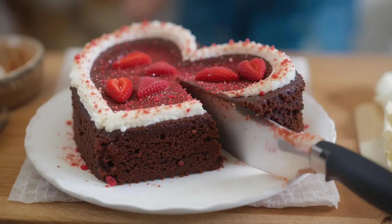 heart shaped cake