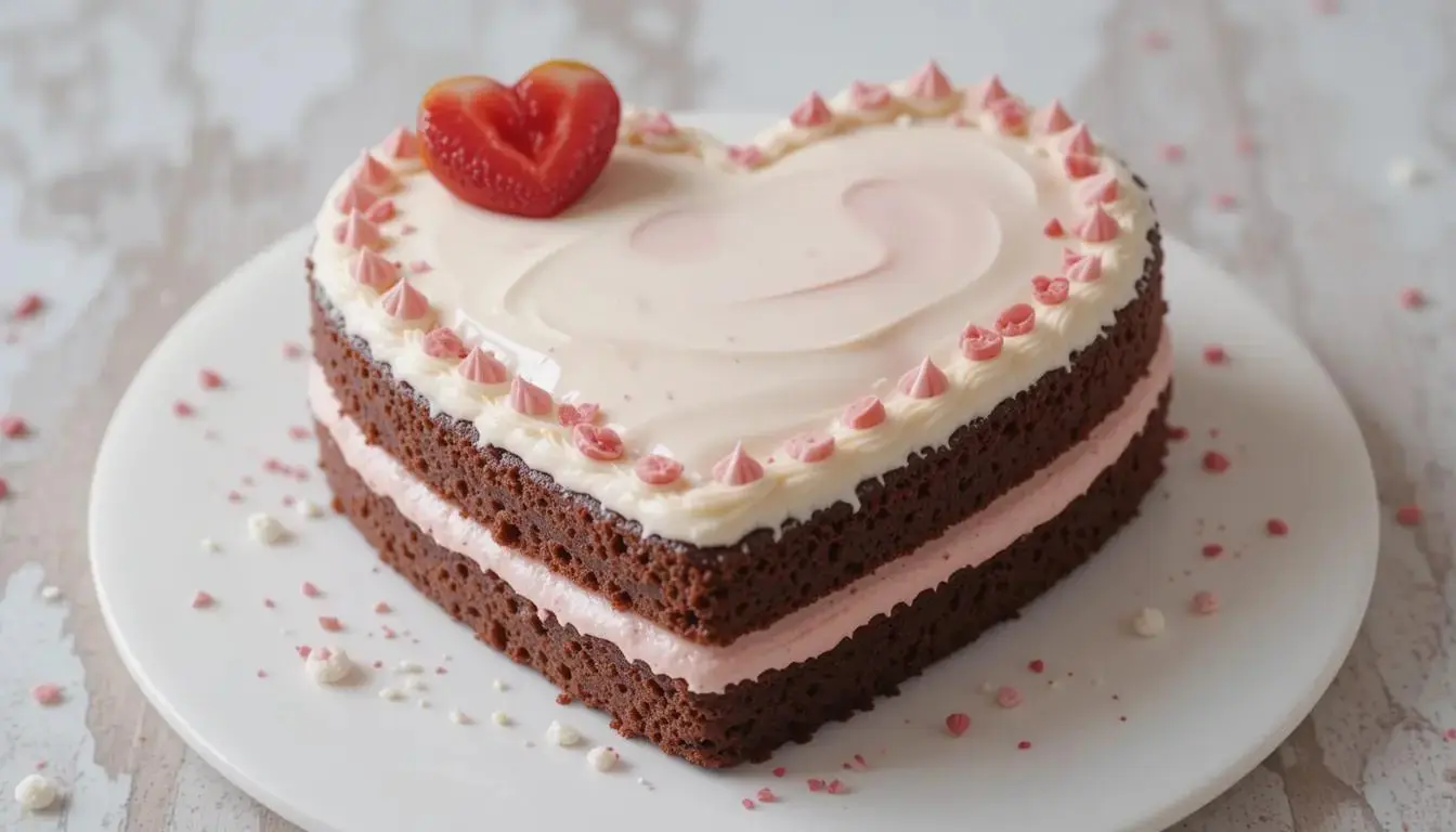 heart shaped cake