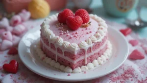 heart shaped cake