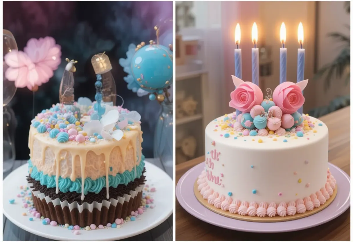 gender reveal cake