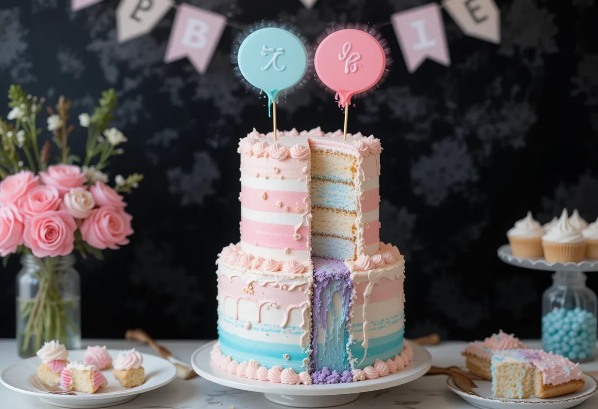 gender reveal cake