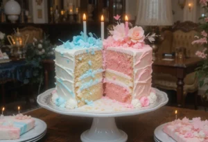 gender reveal cake